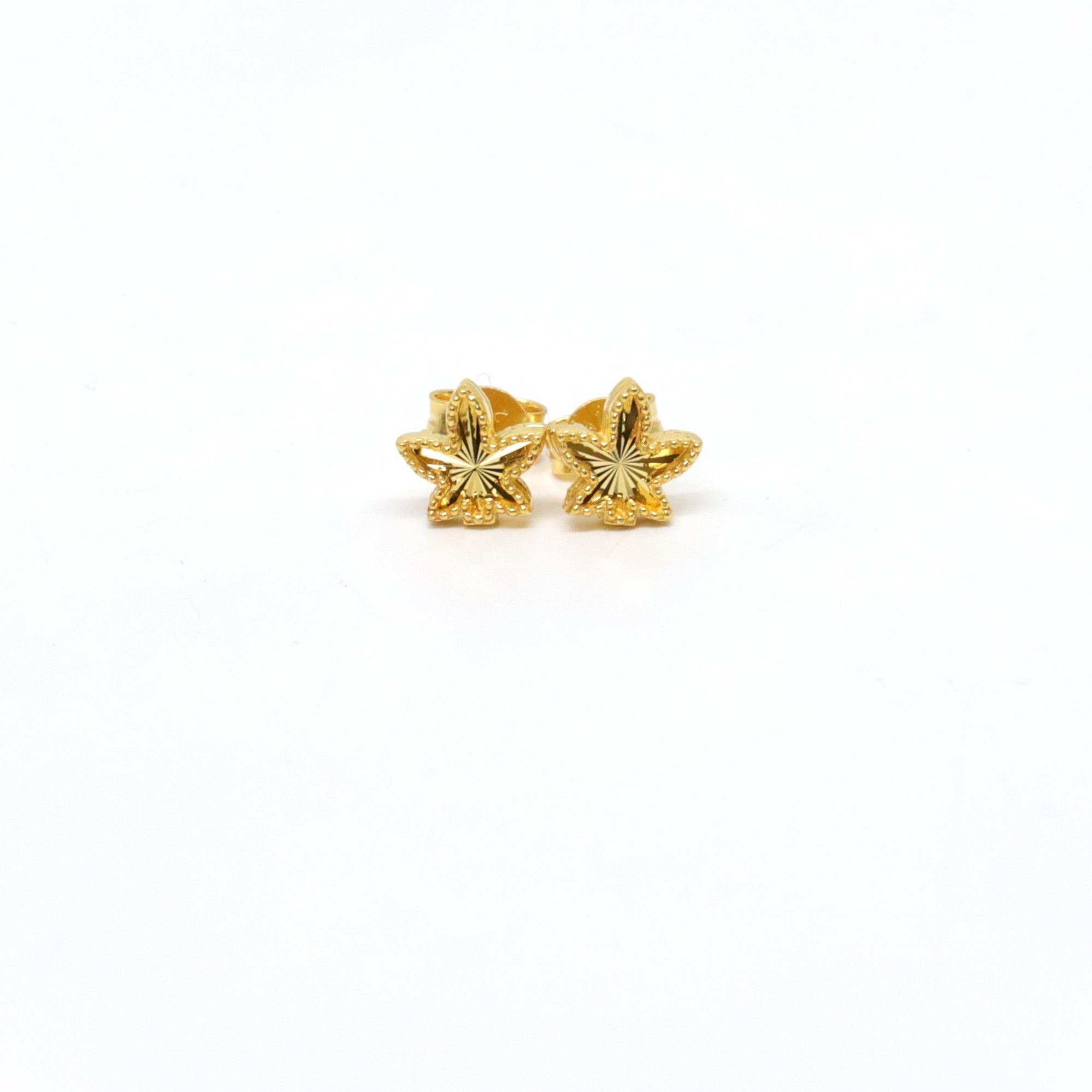 21K Gold "Leaf" Designer Studs
