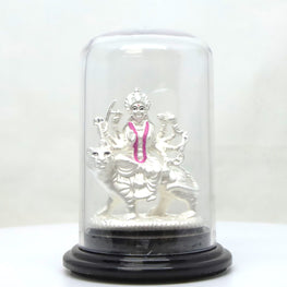 999 Silver Goddess Durga Murti in Case