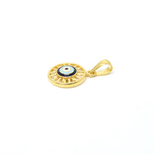 22k Gold Evil Eye Pendant