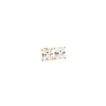 18K Gold Studs with Zircon