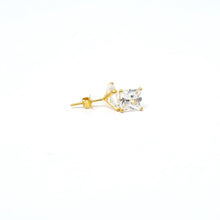 18K Gold Studs with Zircon