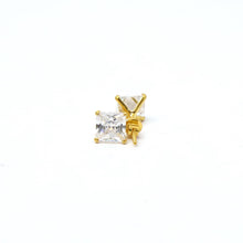 18K Gold Studs with Zircon