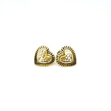 22K Gold Heart Earrings/Studs