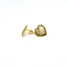22K Gold Heart Earrings/Studs