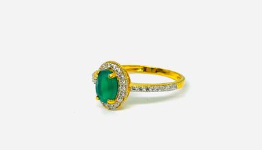 22k Gold Emerald Ring