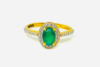22k Gold Emerald Ring