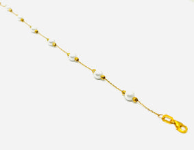 22K White Pearl Bracelet