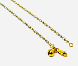 22k Gold Anklet Pair