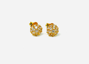 22k Gold Studs with Zirconia