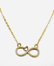 22K Gold Infinity Zircon Necklace