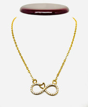 22K Gold Infinity Zircon Necklace