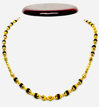 22k Gold Black Tulsi Mala Chain