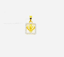 22k Gold Khanda Pendant