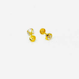 18k Gold 2 in 1 Studs