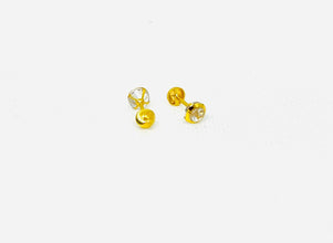18k Gold 2 in 1 Studs