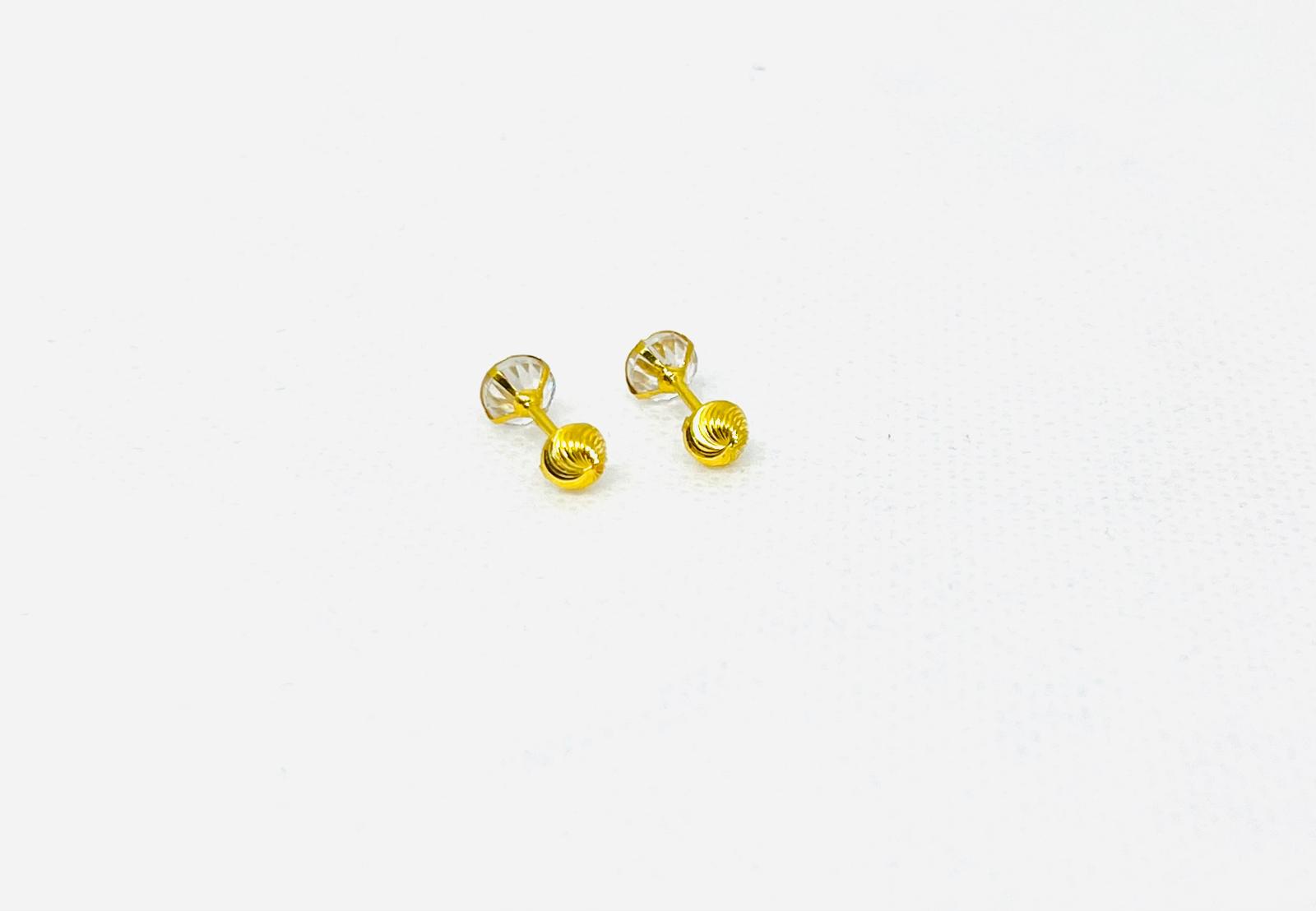 18k Gold 2 in 1 Studs