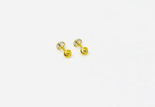 18k Gold 2 in 1 Studs