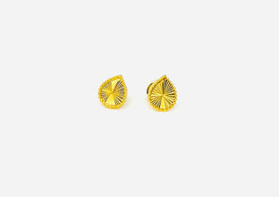 22K Gold Teardrop Studs