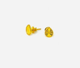 22K Gold Teardrop Studs