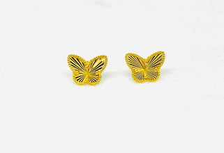 22K Gold Butterfly Earrings/Studs