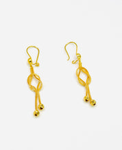 21K Gold Tangled Drop Earrings