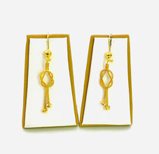 21K Gold Tangled Drop Earrings