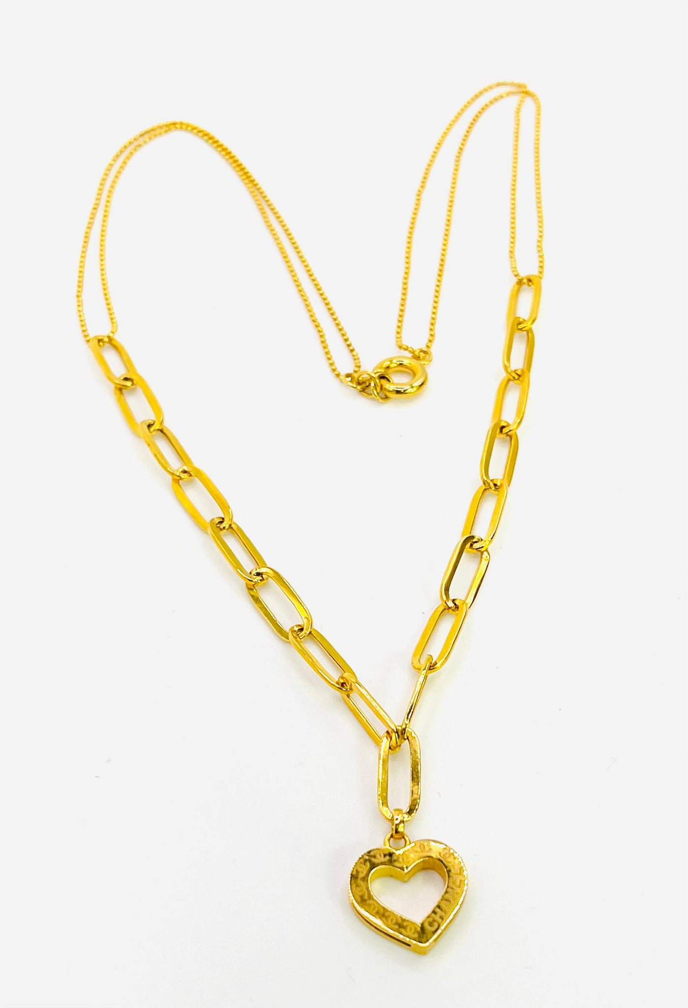 21K Gold Paper Clip Necklace