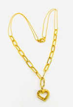 21K Gold Paper Clip Necklace