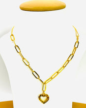 21K Gold Paper Clip Necklace