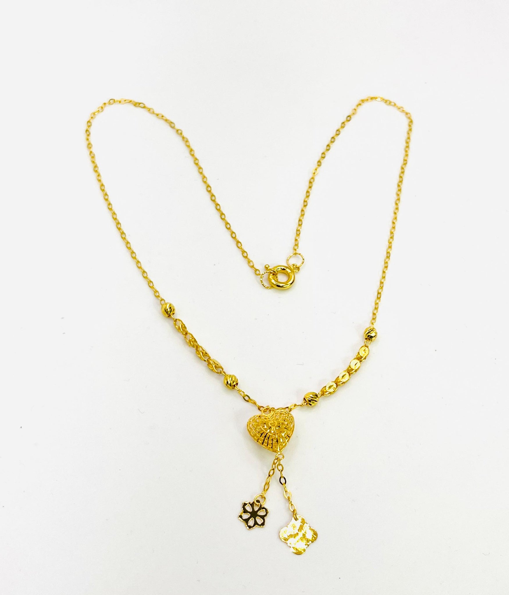 21K Gold Heart Shape Necklace