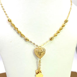 21K Gold Heart Shape Necklace