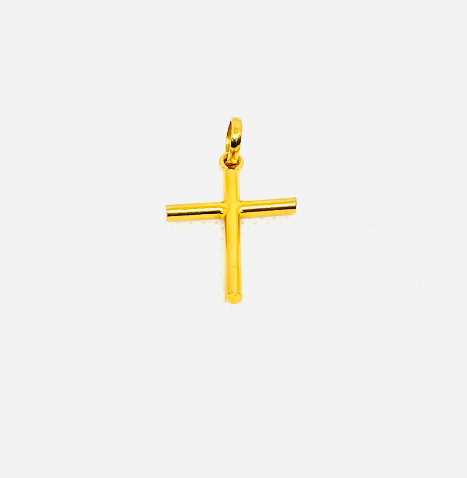 22k Gold Cross Pendant