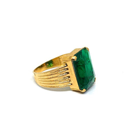 22k Gold Emerald Ring
