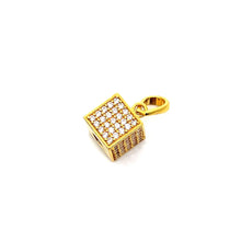 22k Gold Designer Cube Pendant