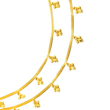 22k Gold Anklet PAIR