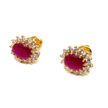 22k Gold Stone Pendent Set