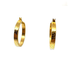 21k Gold Hoops
