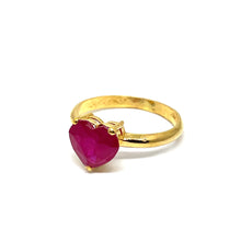 22k Gold Heart Ruby RIng