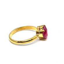 22k Gold Heart Ruby RIng