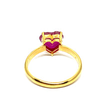 22k Gold Heart Ruby RIng