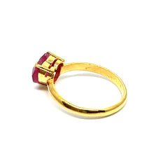 22k Gold Heart Ruby RIng