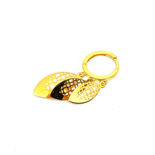 21K Gold Leaf Style Drop Earrings