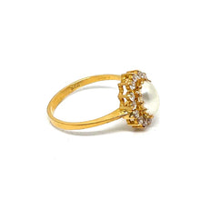 22K Gold Pearl Ring