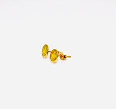 21k Gold Smiley Studs