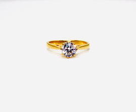 22K Gold Solitare Ring