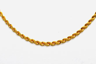 22k Gold Hollow Rope Chain