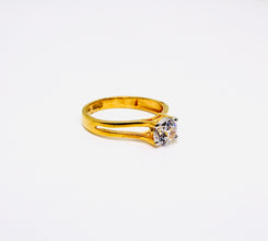 22K Gold Zircon Ring