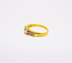 22K Gold Zircon Ring