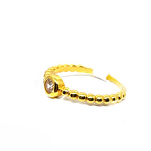 21K Gold Zircon Ring