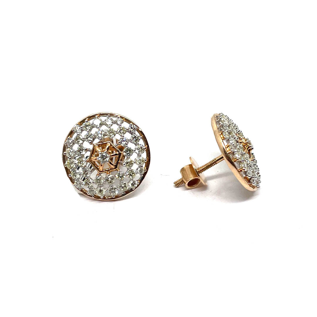 14k Gold Diamonds Ear Studs
